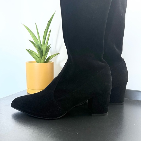 Stuart Weitzman black suede Tieland over-the-knee boots - size 9 - Picture 14 of 16